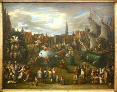 "Fête traditionnelle à Anvers", Alexander van Bredael, 169…