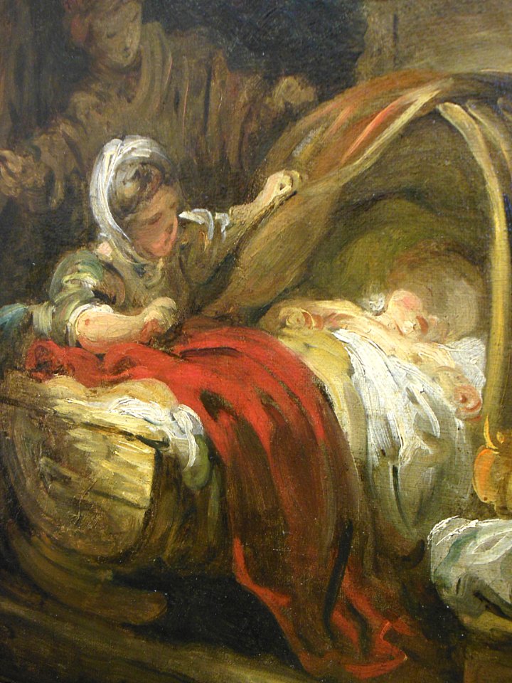 "Le berceau" (détail), Jean-Honoré Fragonard, vers 1760-17…