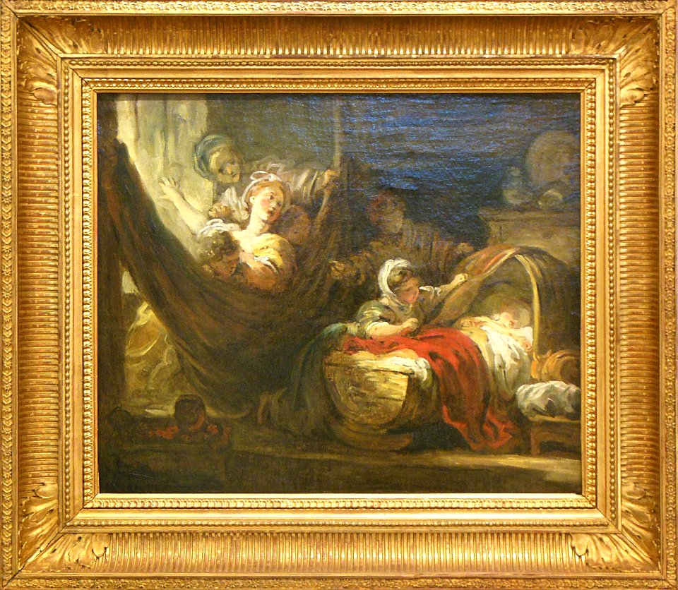 "Le berceau", Jean-Honoré Fragonard, vers 1760-1765.