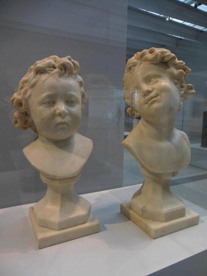 "L'enfant triste" (1770-1775) et "L'enfant gai" (1764), Cl…