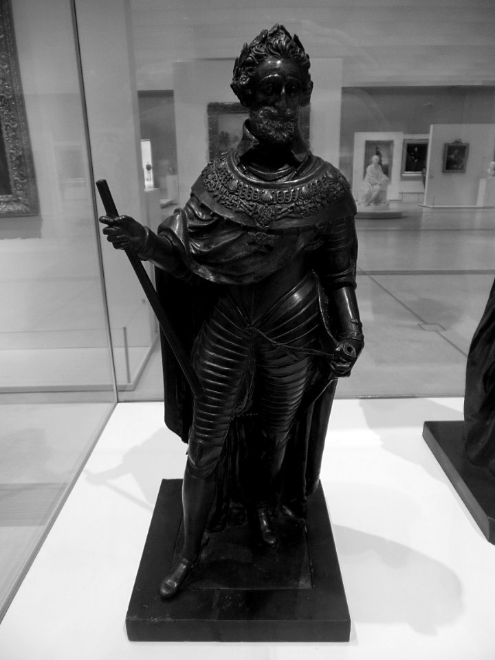 Le roi de France Henri IV en armure. Bronze, atelier de Ba…