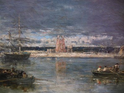 "Le port de Camaret par ciel d'orage" (détail), Eugène Bou…