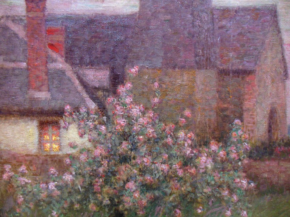 "Le presbytère et l'église de Gerberoy" (détail), Henri Le…