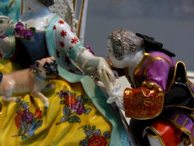 "Le baise-main" (détail). Manufacture de Meissen, modèle d…