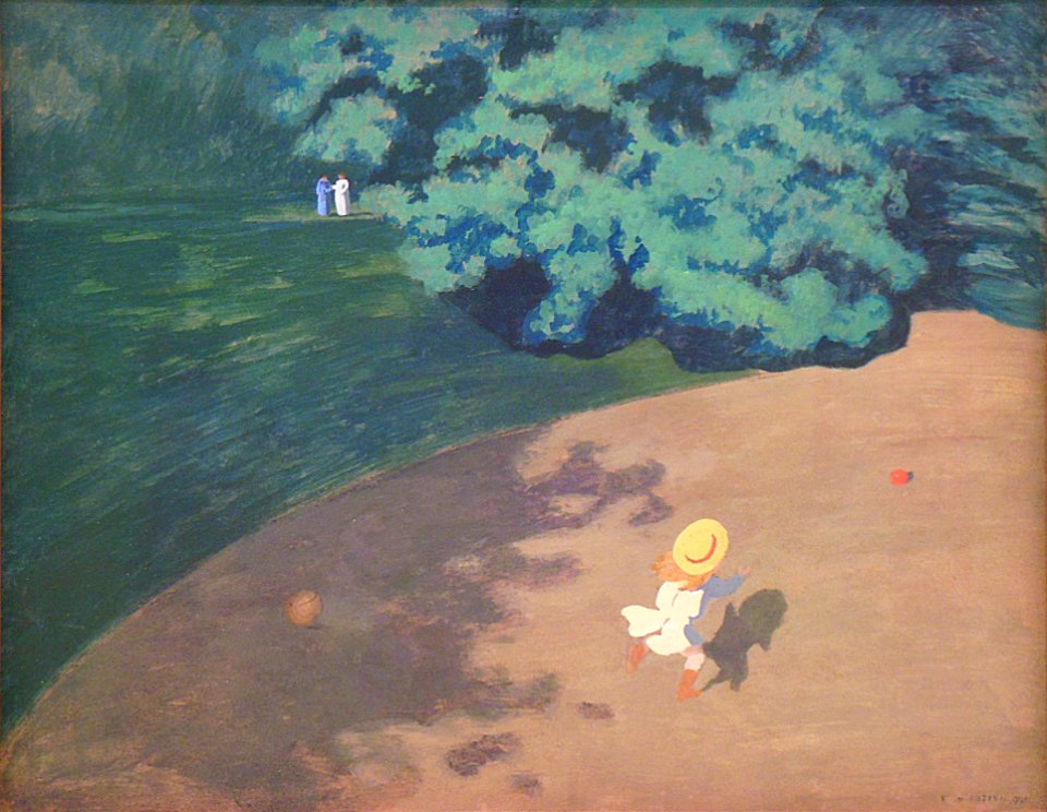 "Le Ballon", dit aussi "Coin de parc avec enfant", Félix V…