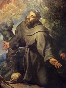 "Saint François d'Assise recevant les stigmates" (détail),…