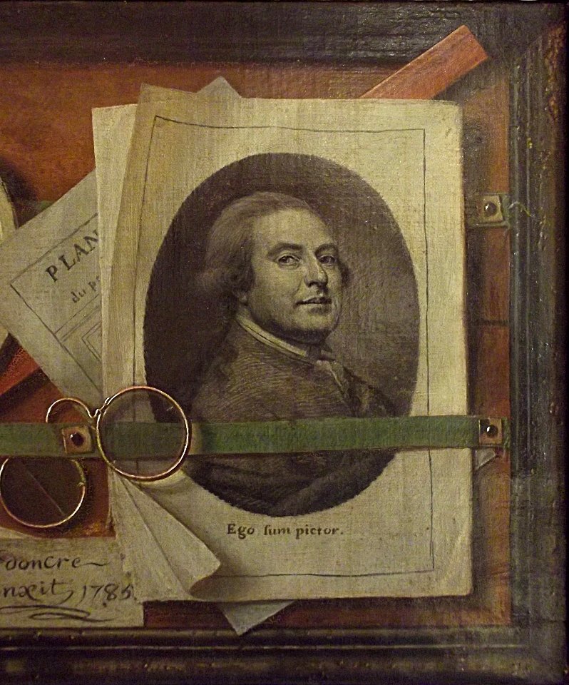 "Trompe-l'oeil" (détail), Dominique Doncre, 1785.