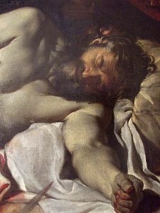 Détail de "La Mort de Caton", de Charles Le Brun