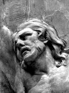 Photo réalisée à partir d'un gros plan du bas-relief en te…
