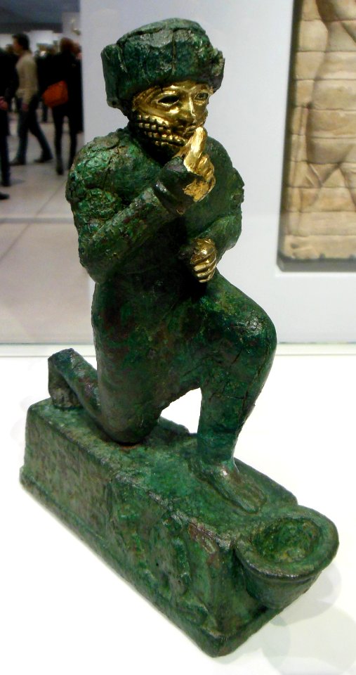 Statuette, dite "L'Adorant de Larsa", représentant le roi …