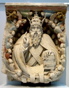 fragment de décor d'une chapelle du Saint-Sépulcre: le Pèr…