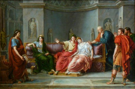 Virgile lisant "l'Enéide" devant Auguste et Livie, Jean-Ba…