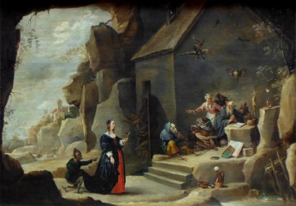 La Tentation de saint Antoine, David II Teniers, vers 1650…