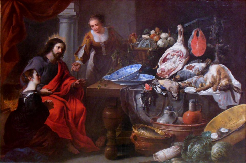 Jésus chez Marthe et Marie, Erasme II Quellin et Jan Fyt.