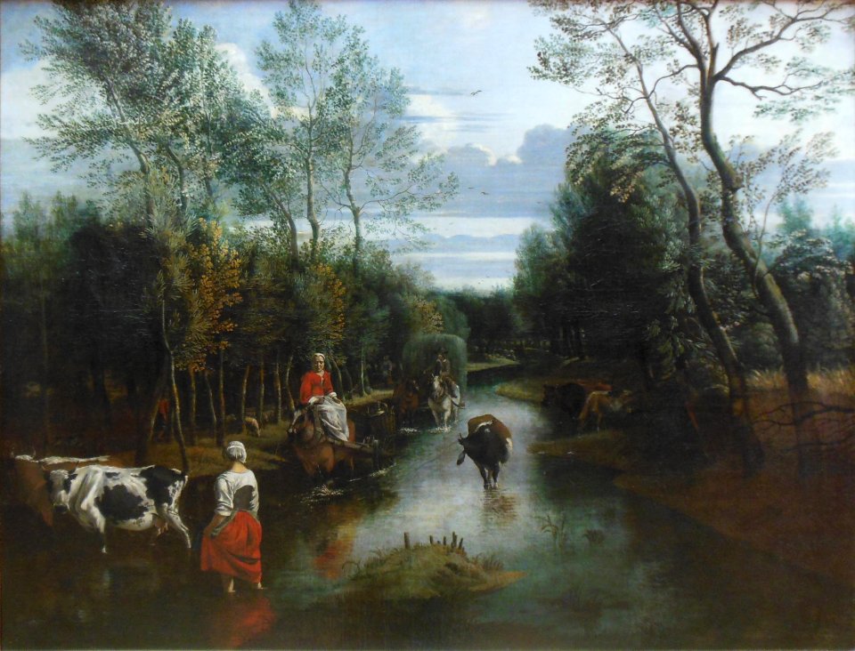 Cavalier et amazone (Le passage du gué), Jan Siberechts, 1…
