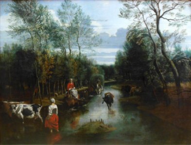 Cavalier et amazone (Le passage du gué), Jan Siberechts, 1…