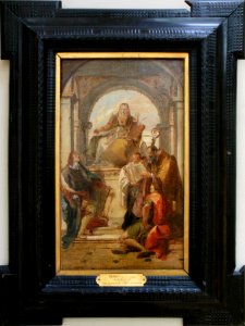 Saints Augustin, Louis de France, Jean l'évangéliste et un…