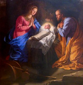La Nativité (détail), Philippe de Champaigne, vers 1643.