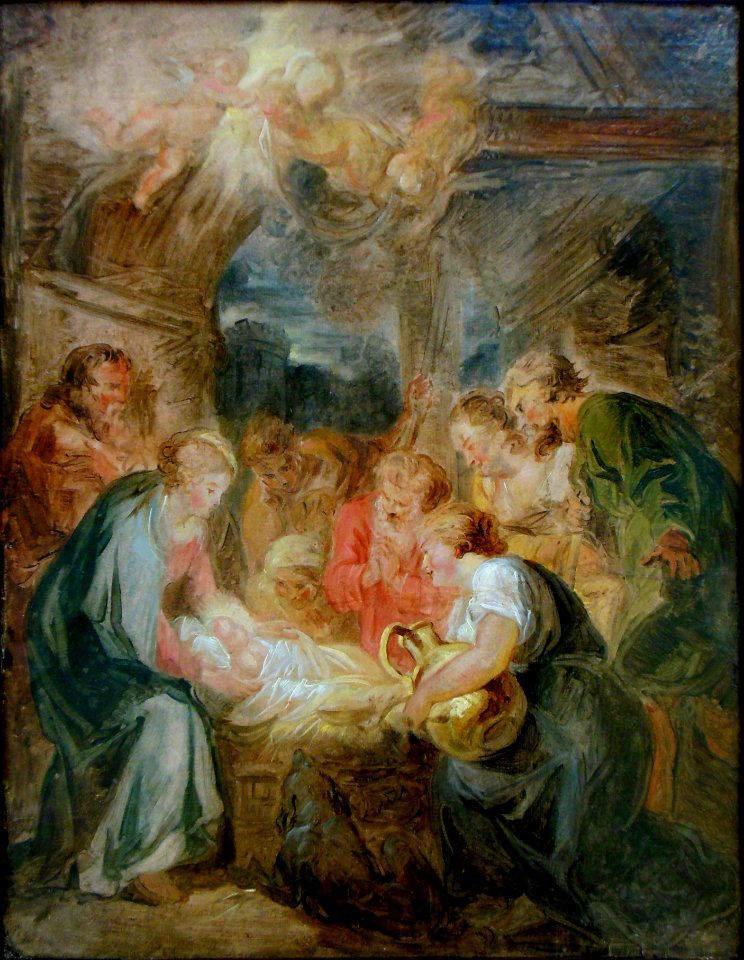 L'adoration des bergers (copie d'une esquisse de Rubens), …