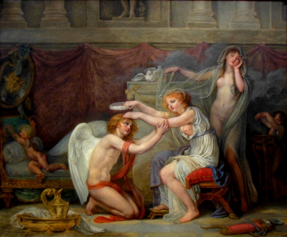 Psyché couronnant l'Amour, Jean-Baptiste Greuze, vers 1785…