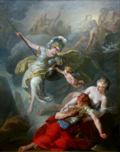 Le combat de Minerve contre Mars, Joseph-Benoît Suvée, 177…