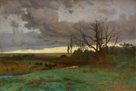 Soirée d'octobre, Gustave Eugène Castan, salon de 1864.