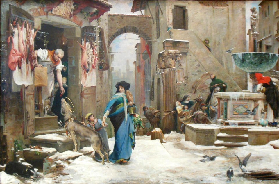 Le loup d'Aggubio, Luc-Olivier Merson, salon de 1878.