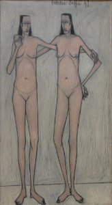 Deux nus debout, Bernard Buffet, 1949.