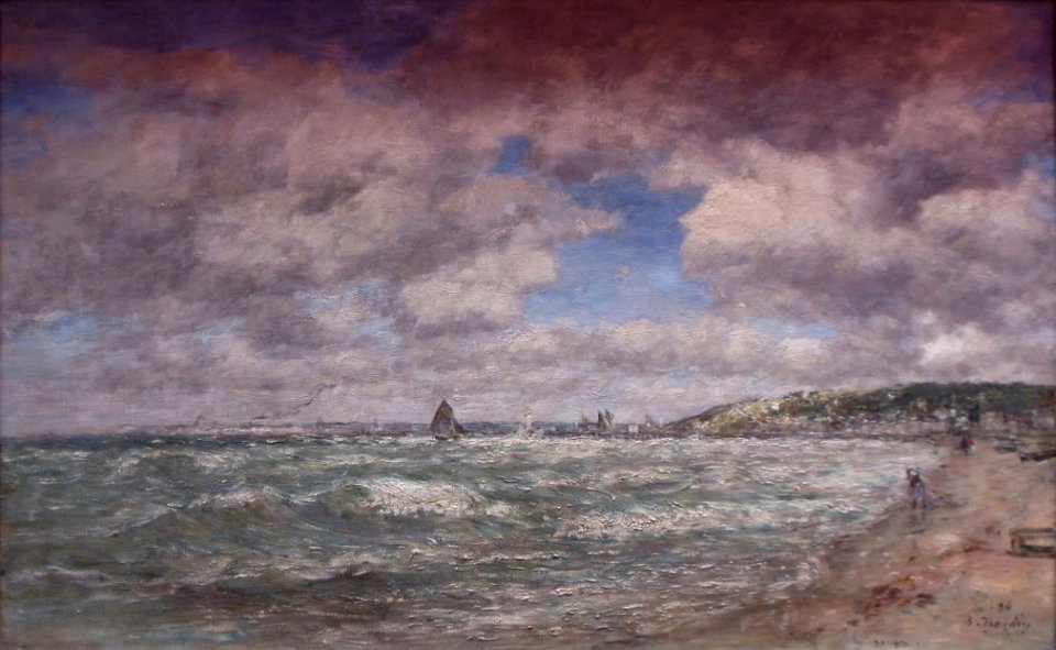 Le rivage de Deauville, Eugène Boudin, salon de la Société…