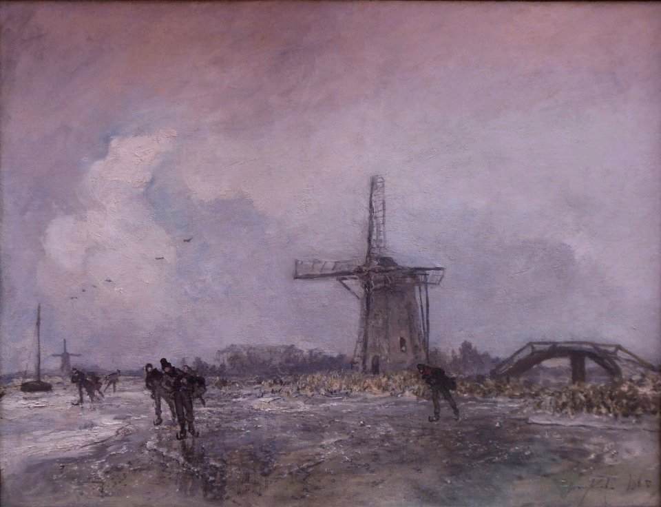 Les patineurs, Johan-Barthold Jongking, 1865.