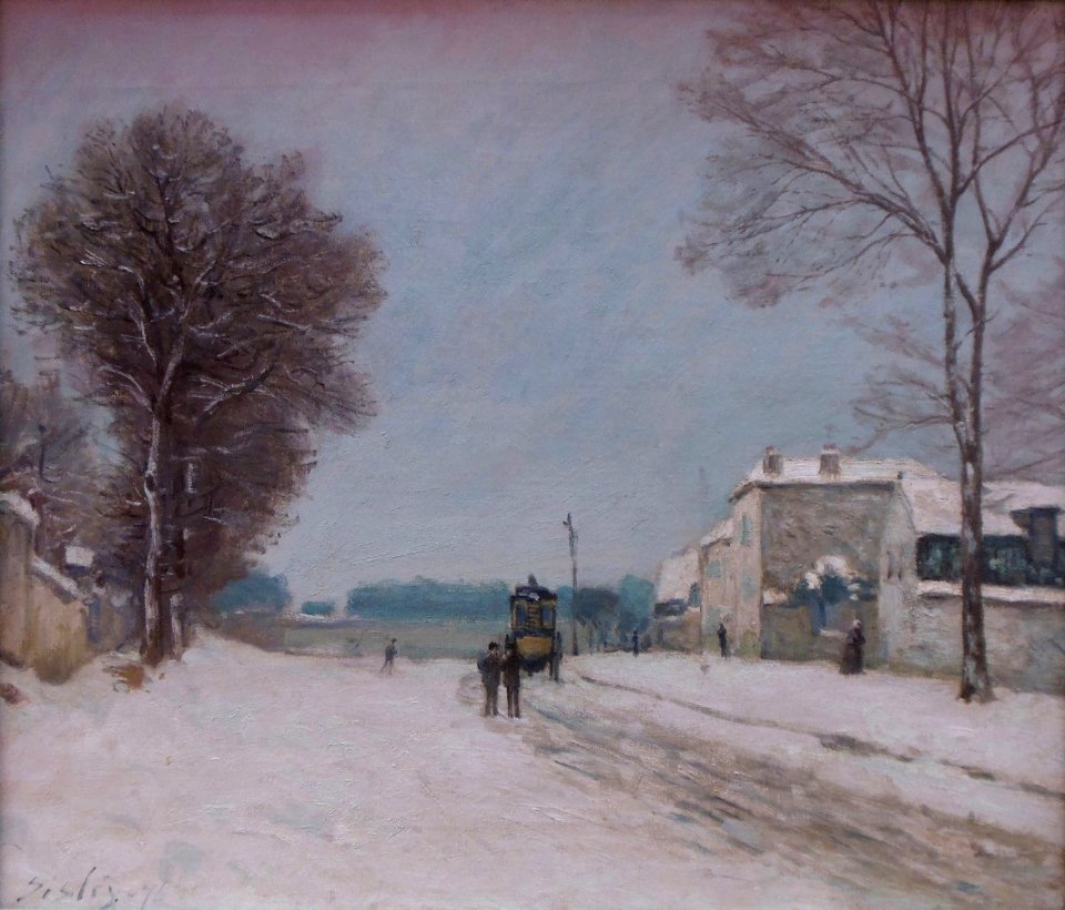 En hiver, effet de neige. Alfred Sisley, 1876.