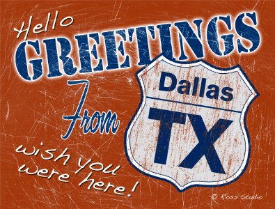 Greetings From. Free illustration for personal and commercial use.