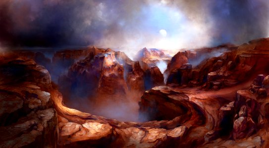 Alien Grand Canyon. Free illustration for personal and commercial use.