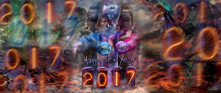 HNY2017. Free illustration for personal and commercial use.