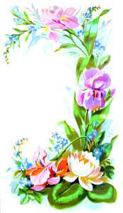 Floral border. Free illustration for personal and commercial use.