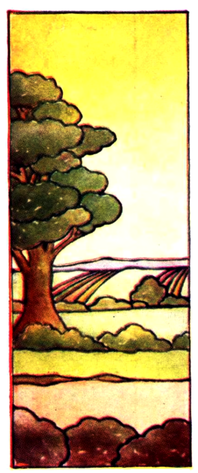 Stained glass tree field