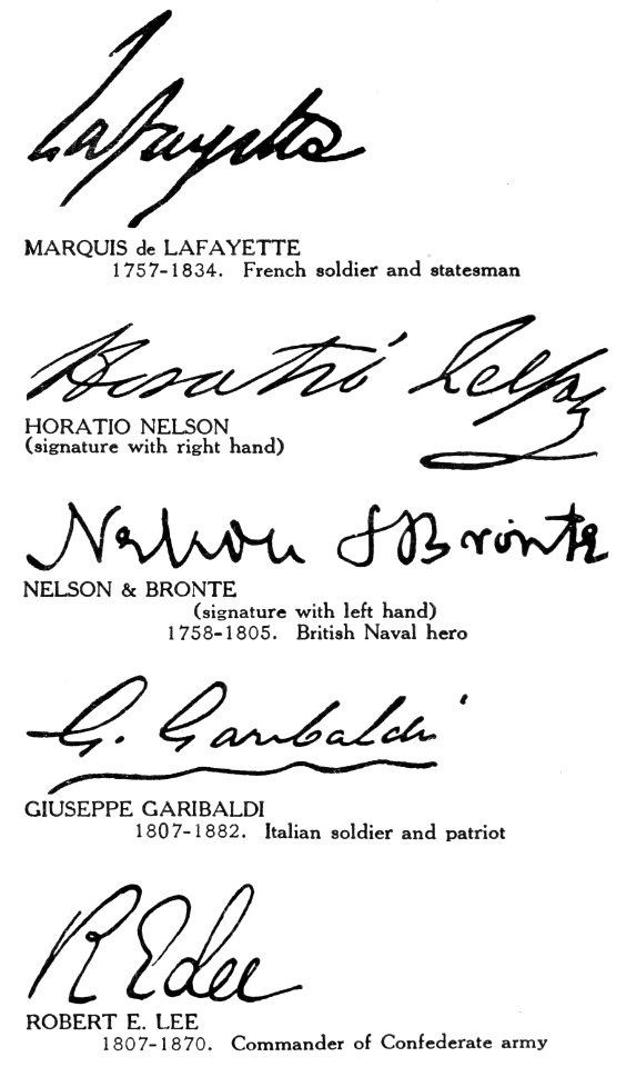 Famous Signatures Soldiers Sailors