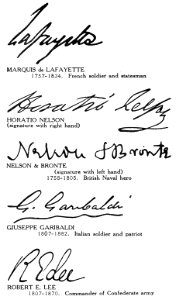 Famous Signatures Soldiers Sailors