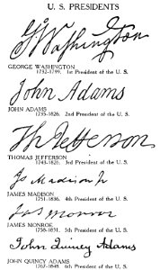 Famous Signatures Presidents