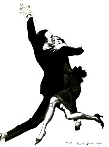 Couple Dancing Tango. Free illustration for personal and commercial use.