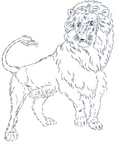 Lion Stencil. Free illustration for personal and commercial use.