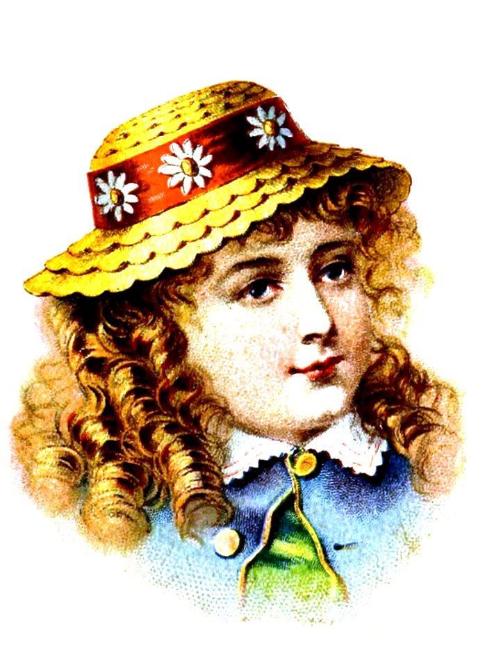 Little Girl Daisy Straw Hat