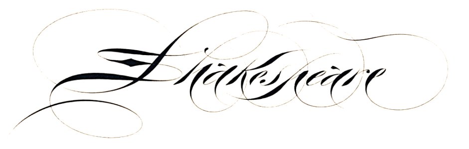 Calligraphy Shakespeare. Free illustration for personal and commercial use.