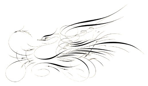 Calligraphy Swan. Free illustration for personal and commercial use.