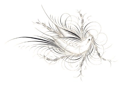 Calligraphy Dove. Free illustration for personal and commercial use.