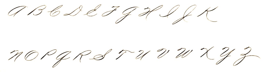 Calligraphy albphabet. Free illustration for personal and commercial use.