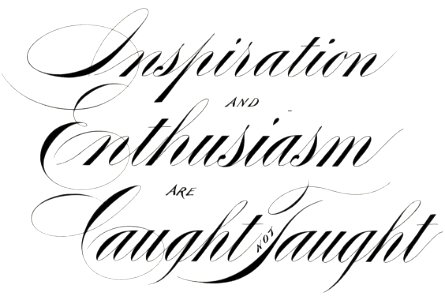 Inspiration and Enthusiasm are Caught not Taught. Free illustration for personal and commercial use.