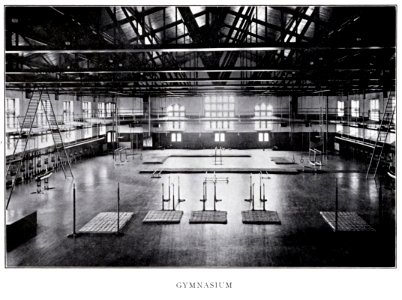 Princeton gymnasium 1911. Free illustration for personal and commercial use.