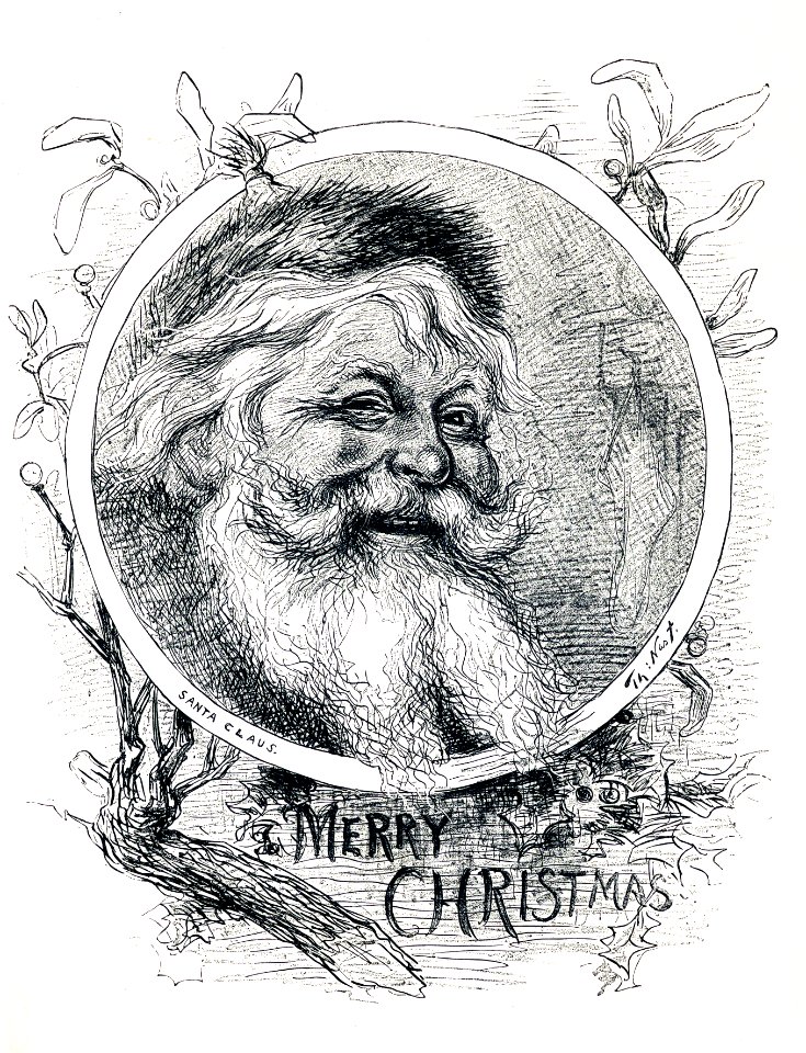 Thomas Nast Christmas Drawing 1