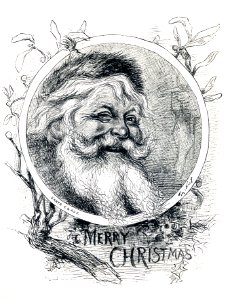 Thomas Nast Christmas Drawing 1. Free illustration for personal and commercial use.